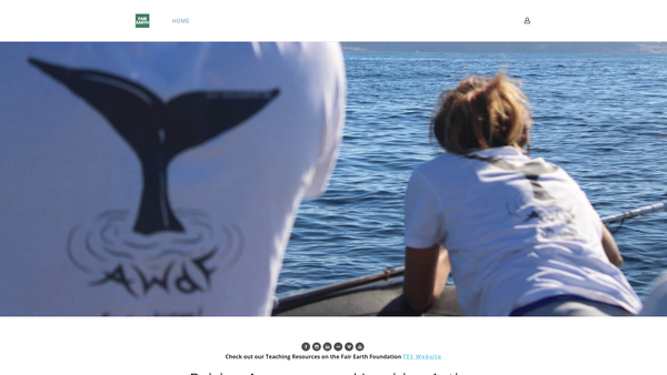 Screenshot of the Atlantic Whale And Dolphin Foundation website