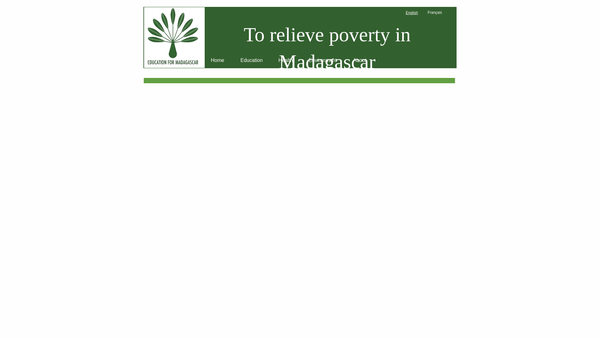 Screenshot of the Education For Madagascar website