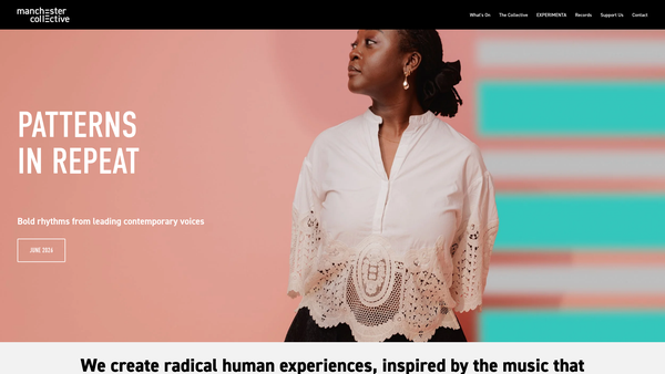 Screenshot of the Manchester Collective website