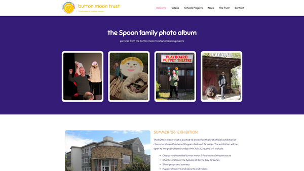 Screenshot of the Button Moon Trust website