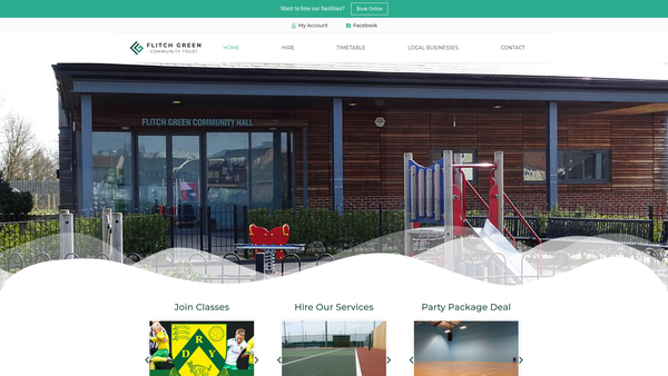 Screenshot of the Flitch Green website