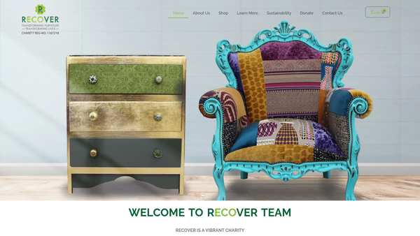 Screenshot of the The Recover Team Limited website
