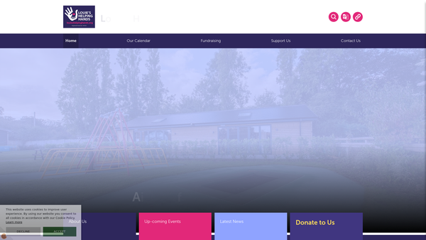 Screenshot of the Louie's Helping Hands website