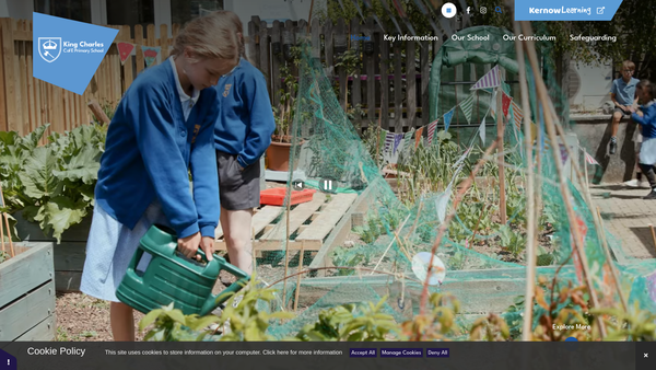 Screenshot of the King Charles School PTA website
