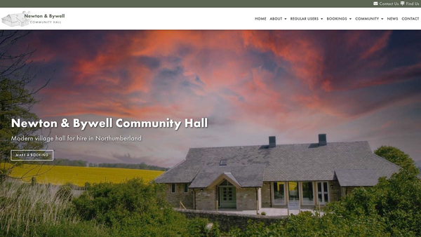 Screenshot of the Newton And Bywell Community Trust website