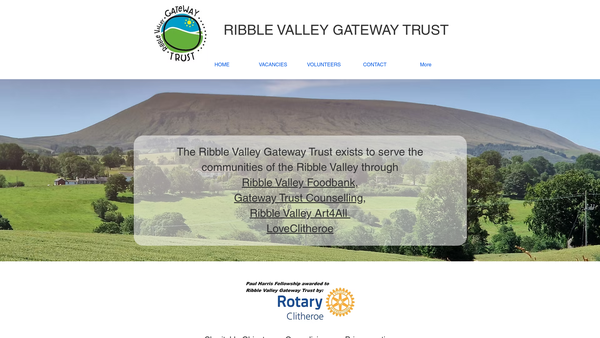 Screenshot of the Ribble Valley Gateway Trust website