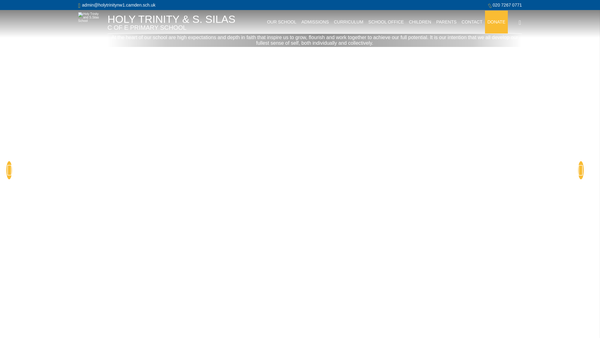 Screenshot of the The Holy Trinity & St Silas Primary School Foundation website