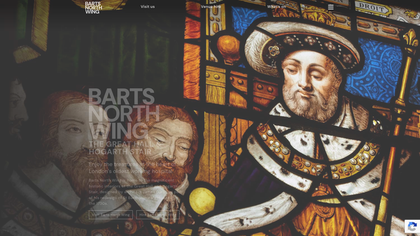 Screenshot of the St Bartholomew's Heritage website