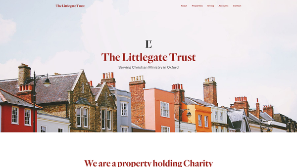 Screenshot of the The Littlegate Trust website