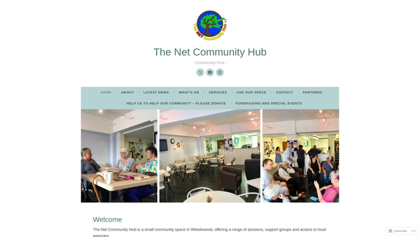 Screenshot of the The Net Community Hub website