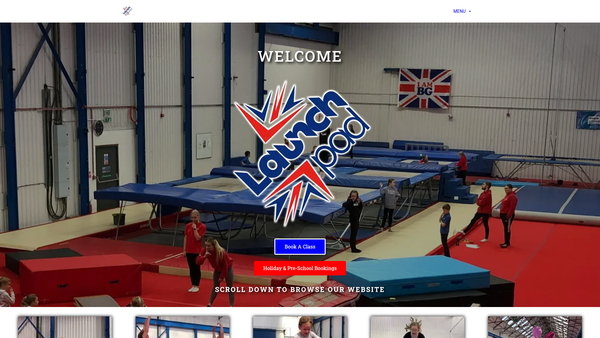 Screenshot of the Launch Pad website