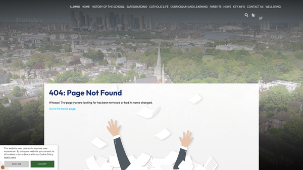 Screenshot of the Friends Of St Ursula's website