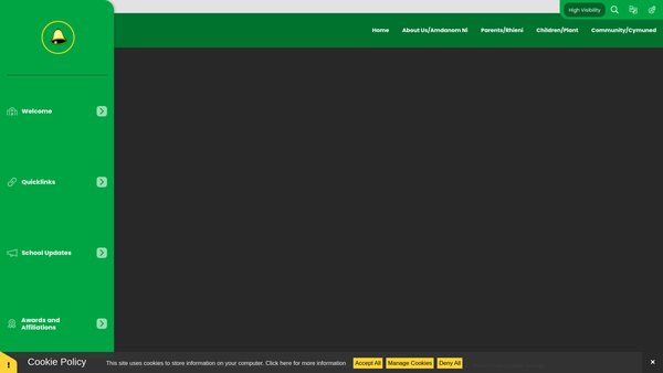 Screenshot of the Radnor Primary PTA website