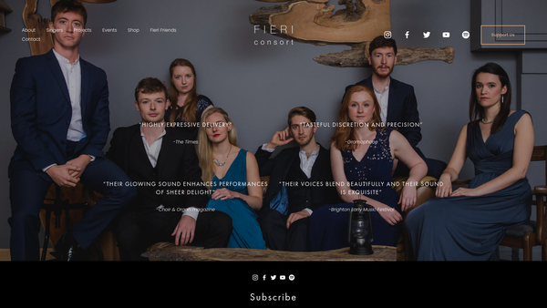 Screenshot of the Fieri Consort website
