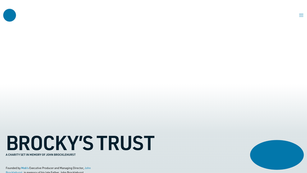 Screenshot of the Brocky's Trust website