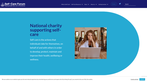 Screenshot of the The Self Care Forum website