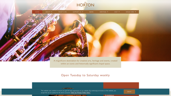 Screenshot of the Horton Chapel Arts And Heritage Society website