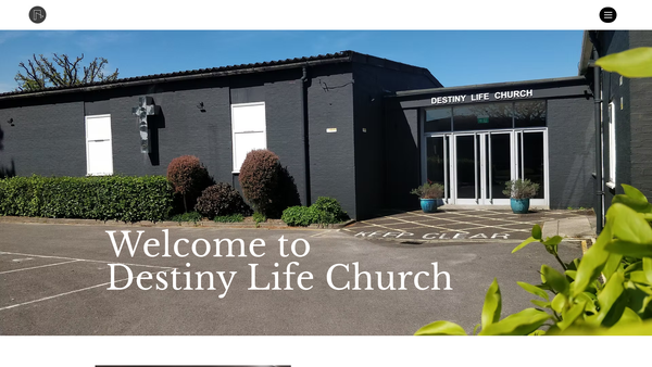 Screenshot of the Destiny Life Church Ltd website
