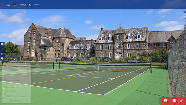 Screenshot of the West Buckland School website