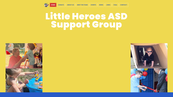 Screenshot of the Little Heroes ASD Support website