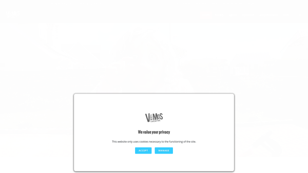 Screenshot of the Vamos Theatre CIO website