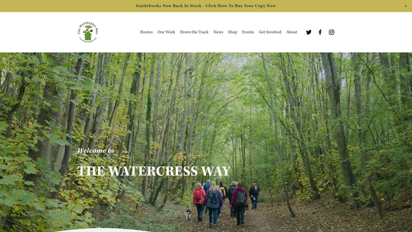 Screenshot of the The Watercress Way website