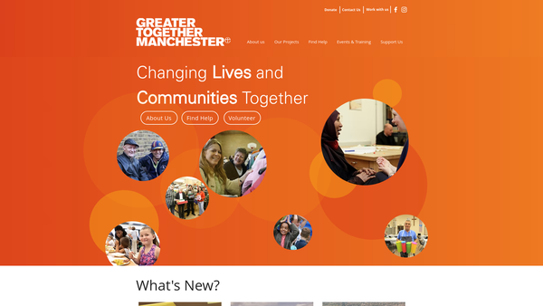 Screenshot of the Greater Together Manchester website