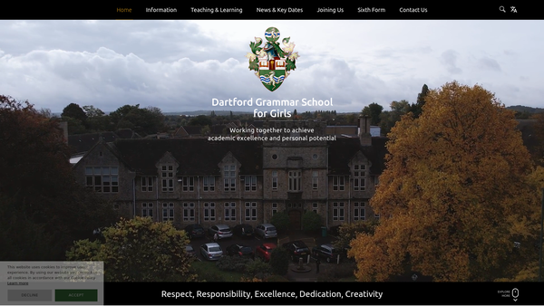 Screenshot of the Dartford Grammar School For Girls Voluntary Fund website
