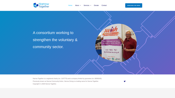 Screenshot of the Harrow Together website