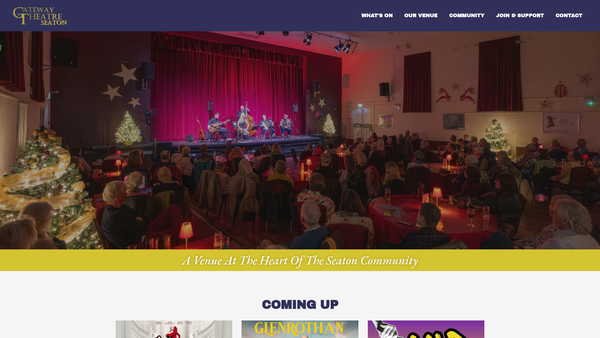 Screenshot of the Seaton Gateway Theatre Company Limited website