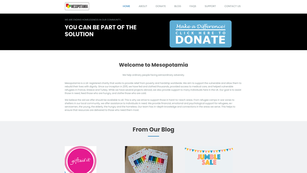 Screenshot of the Mesopotamia website