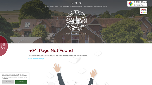 Screenshot of the Rushall School PTFA website