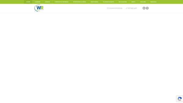Screenshot of the Women In Rail website