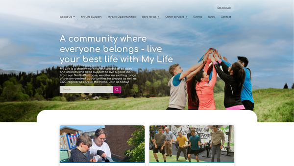 Screenshot of the My Life Legacy website