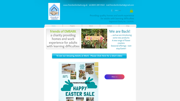 Screenshot of the Friends Of Embark website