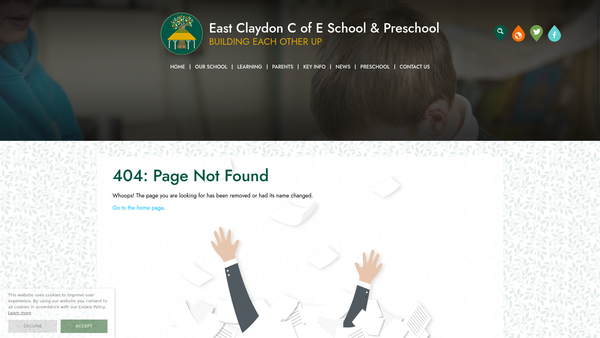 Screenshot of the Friends Of East Claydon School website