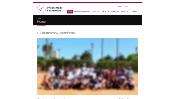 Screenshot of the Ic Philanthropy Foundation website