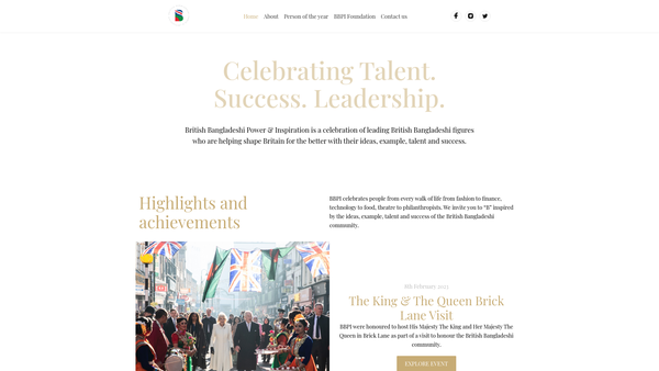 Screenshot of the Bbpi Foundation website