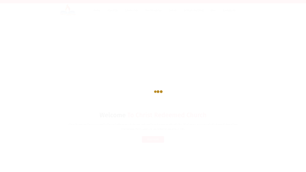 Screenshot of the Christ Redeemed Church website