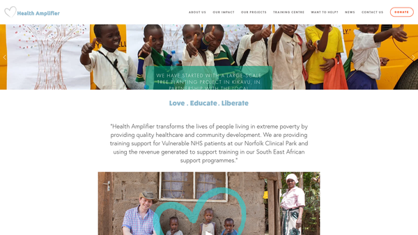 Screenshot of the Health Amplifier website