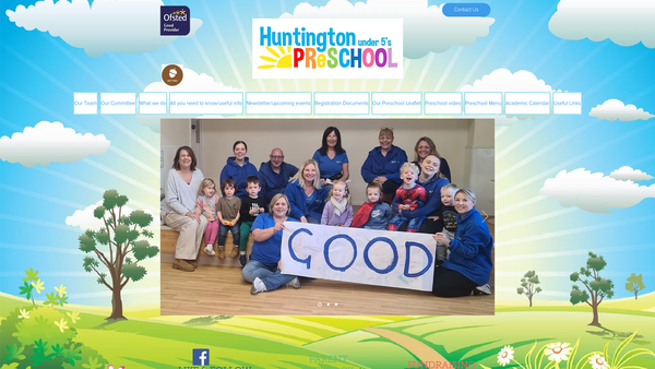 Screenshot of the Huntington Under Fives website