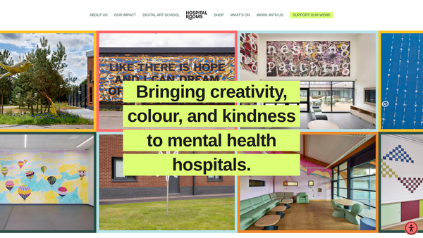 Screenshot of the Hospital Rooms website