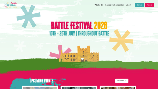 Screenshot of the Battle Festival website