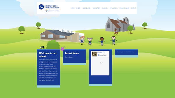 Screenshot of the Friends Of Hartest School website