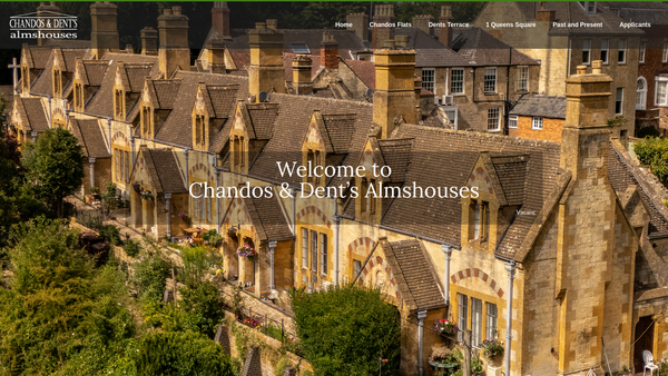 Screenshot of the Chandos & Dent's Almshouses website