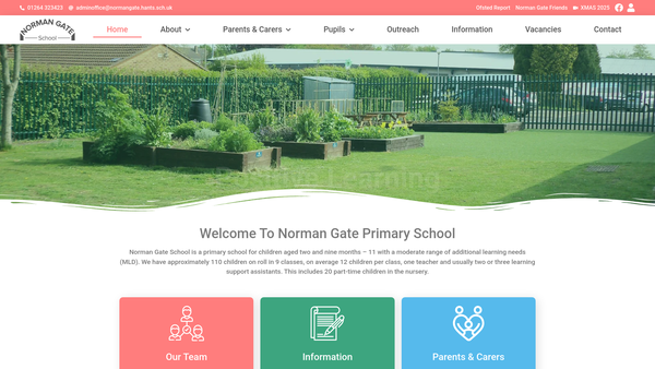 Screenshot of the Norman Gate Friends Association website