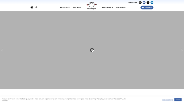 Screenshot of the Educate Girls website