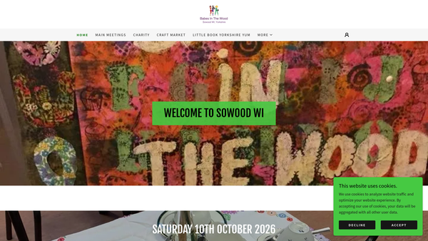 Screenshot of the Sowood WI website