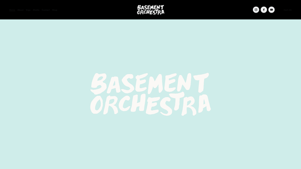 Screenshot of the Basement Orchestra website