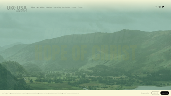 Screenshot of the Uk-Usa Ministries website